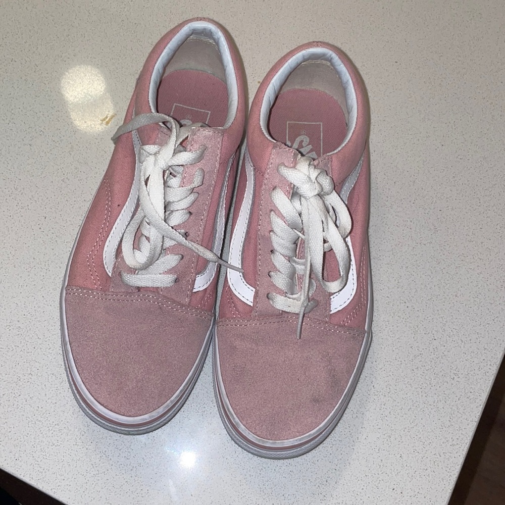 Pink lace up vans